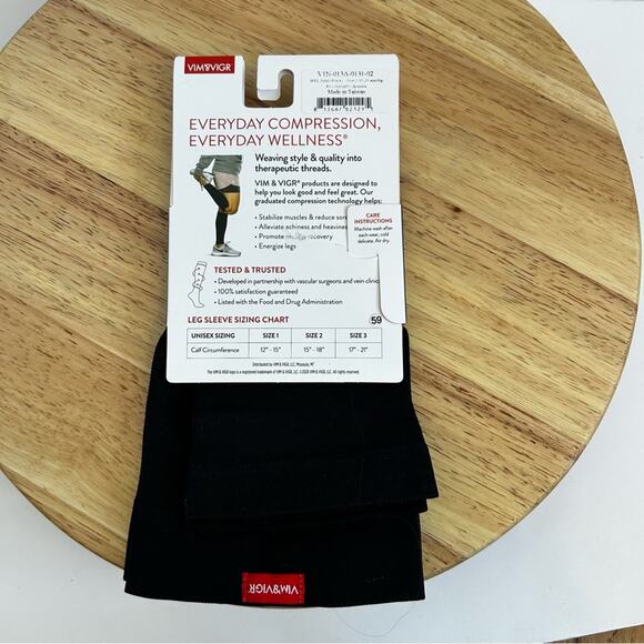 Vim & Vigr Compression Leg Sleeves Calf Sleeves 15-20 MMHG NWT - Picture 4 of 5